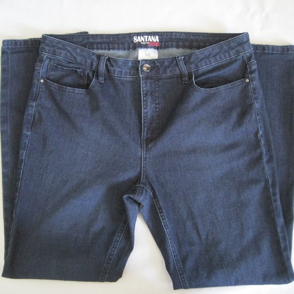 Santana Women’s Dark Denim Wash, Straight Leg Jeans - Size 14 - Picture 2 of 6